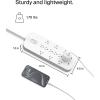 Belkin USB Power Strip Surge Protector – 12 AC Multiple Outlets & 2 USB Ports – 6 ft Long Flat Plug Extension Cord for Home, Office, Travel, Computer Desktop & Charging Brick – White (3,996 Joules)(With USB-A & C)
