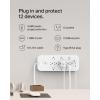Belkin USB Power Strip Surge Protector – 12 AC Multiple Outlets & 2 USB Ports – 6 ft Long Flat Plug Extension Cord for Home, Office, Travel, Computer Desktop & Charging Brick – White (3,996 Joules)(With USB-A & C)