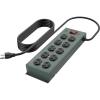 Belkin Power Strip Surge Protector – 10 AC Outlets, 15ft Heavy Duty Metal Extension Cord with Wall Mount Holes for Home, Office, Travel, Computer Desktop, Laptop & Phone Charging Brick(1 Pack)