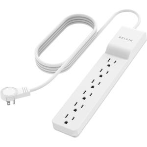 Belkin 6-Outlet Surge Protector Power Strip, 6ft Cord, 360° Rotating Plug – 1080 Joules Protection(8 ft)