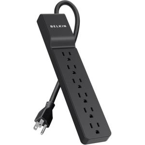 Belkin 6-Outlet Surge Protector Power Strip, UL-listed w/ 6 AC Outlets & 10ft/3M Cord, Overload and Overvoltage Protection for Personal Electronics, Small Appliances, & More – 720 Joules of Protection(Black)