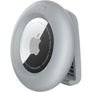 Belkin Apple AirTag Case with Clip, Secure Holder Protective Case with Key Fob, Key Ring, Accessories with Scratch Protection – Dark Grey(lightgrey)