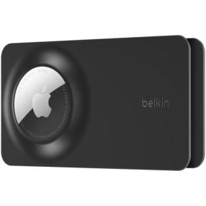 Belkin Apple AirTag Secure Holder with Key Ring – Durable Scratch Resistant Case With Open Face & Raised Edges – Protective AirTag Keychain Accessory For Keys, Pets, Luggage, Backpacks -2 Count Black(Black)
