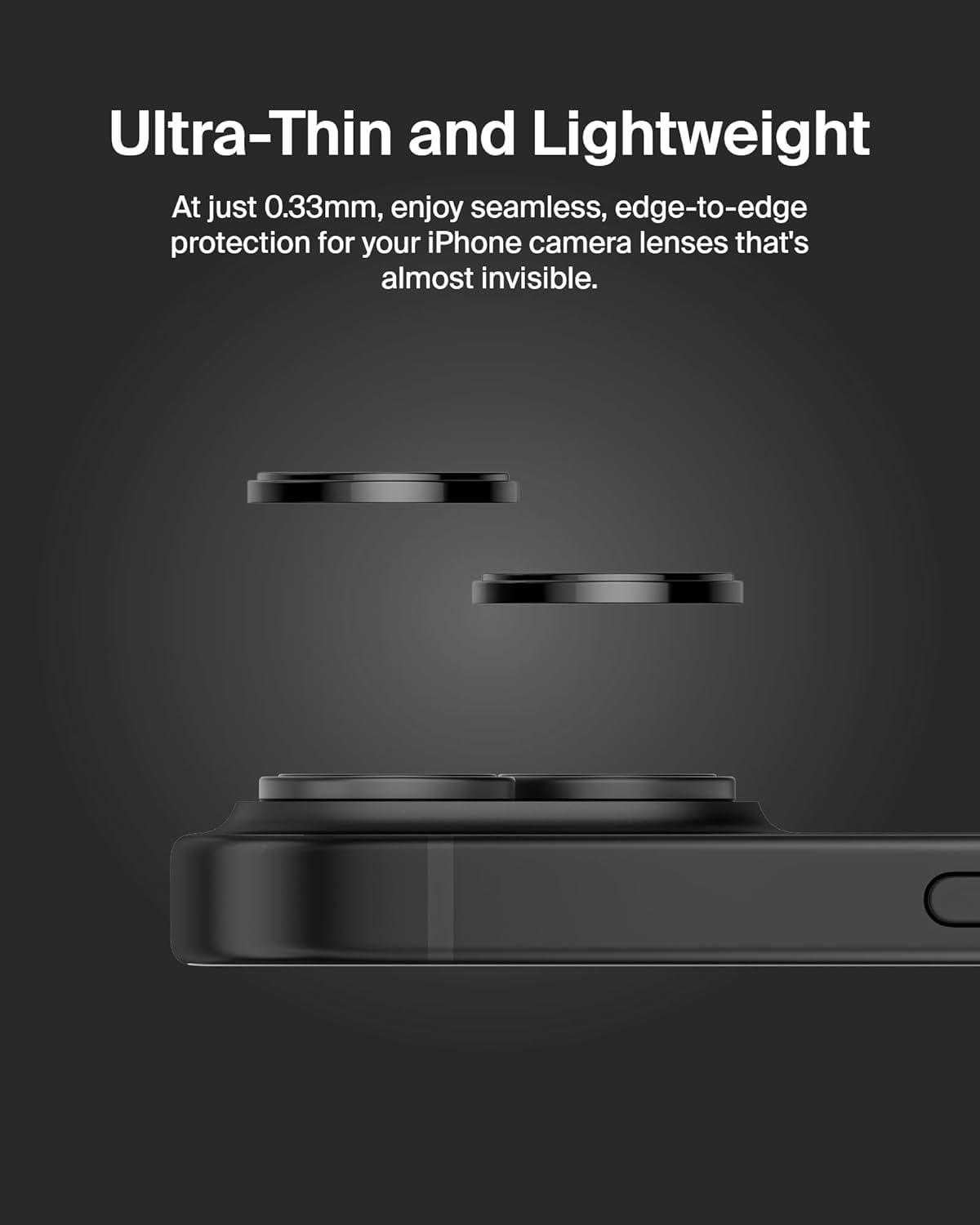 imageBelkin ScreenForce TemperedGlass Camera Lens Protector for Apple iPhone 15 15 Plus CaseCompatible Tempered Glass Lens Cover Apple iPhone Accessories 2pack