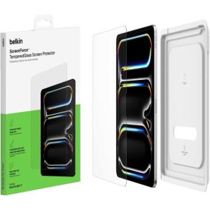 Belkin ScreenForce TemperedGlass Screen Protector for Apple iPad Pro 11″ 7th Generation, Thin, Extra Durable, Scratch-Resistant w/Easy Installation, Compatible w/Case & Apple Pencil