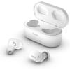 Belkin SoundForm True Wireless Earbuds, Bluetooth Headphones with Microphone, Touch Controls, IPX5 Sweat & Splash Resistant for iPhone 14, Pro, Max, Mini & Galaxy S23 with Charging Case – White(White)