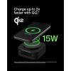 Belkin 2-in-1 Magnetic Charging Travel Pad 15W – MagSafe-Compatible Foldable Qi2-Certified Wireless Charging Station, iPhone Charger for iPhone 16 Series, Apple Watch 9, AirPods, and More – Black(3 in 1)