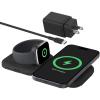 Belkin 2-in-1 Magnetic Charging Travel Pad 15W – MagSafe-Compatible Foldable Qi2-Certified Wireless Charging Station, iPhone Charger for iPhone 16 Series, Apple Watch 9, AirPods, and More – Black(2 in 1)
