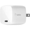 Belkin USB C Charger Block 30W – GaN Power Delivery – Fast Charging USB-C Charger for iPhone 17, Air, Pro, Pro Max, MacBook, iPad, AirPods, Apple Watch, Nintendo Switch 2 – White