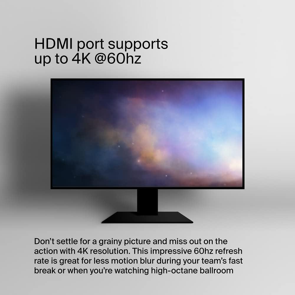 imageBelkin 7in1 USBC Hub Multiport Adapter Dongle with 4K 60Hz HDMI 100W Power Delivery 25Gb 2 USB A Ports SD and MicroSD Slot for MacBook Pro 14 and 16 iPad Pro 129 amp 11 XPS Surface and More