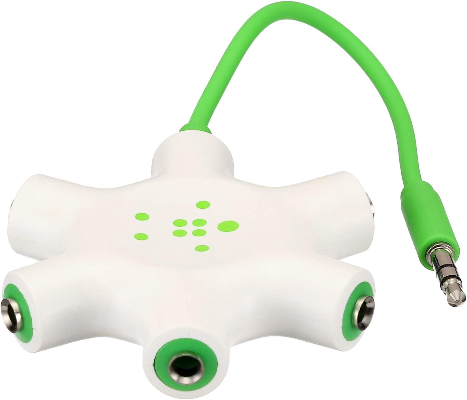 imageBelkin RockStar 5Jack Multi Headphone Audio Splitter Red F8Z274btREDGreen