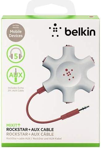imageBelkin RockStar 5Jack Multi Headphone Audio Splitter Red F8Z274btREDRed