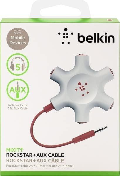 imageBelkin RockStar 5Jack Multi Headphone Audio Splitter Red F8Z274btREDRed