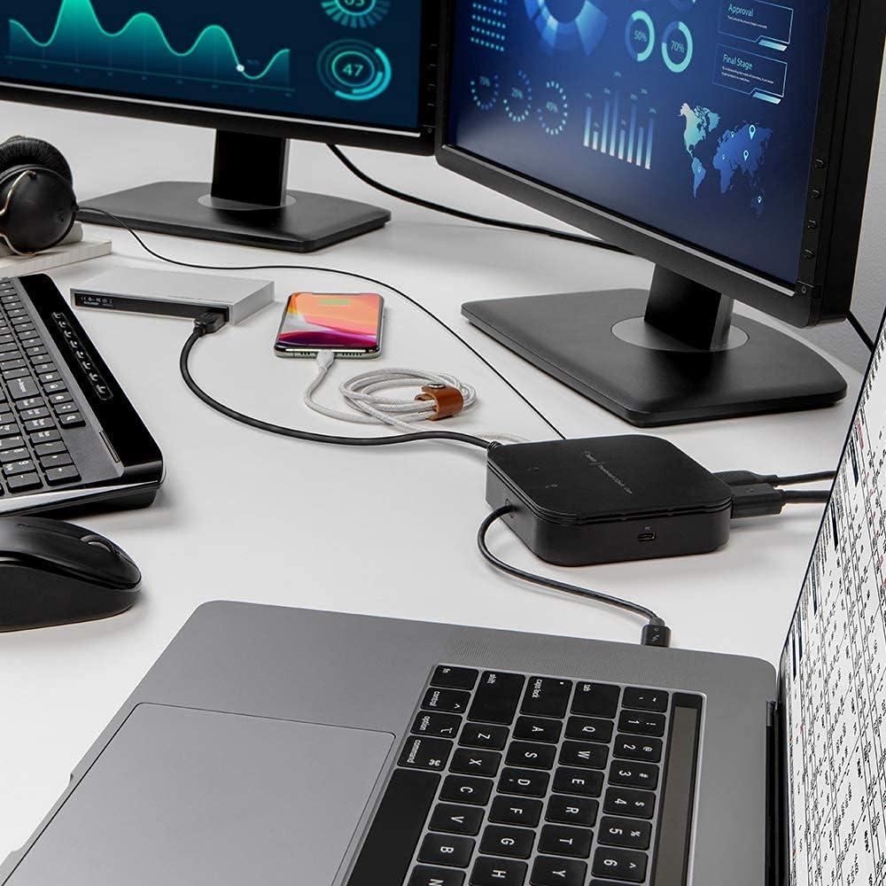 imageBelkin Thunderbolt 3 Dock Core w Thunderbolt 3 Cable Thunderbolt Dock for Mac and Windows Dual 4K 60Hz 40Gbps Transfer Speeds 60W Upstream Charging F4U110bt Renewed