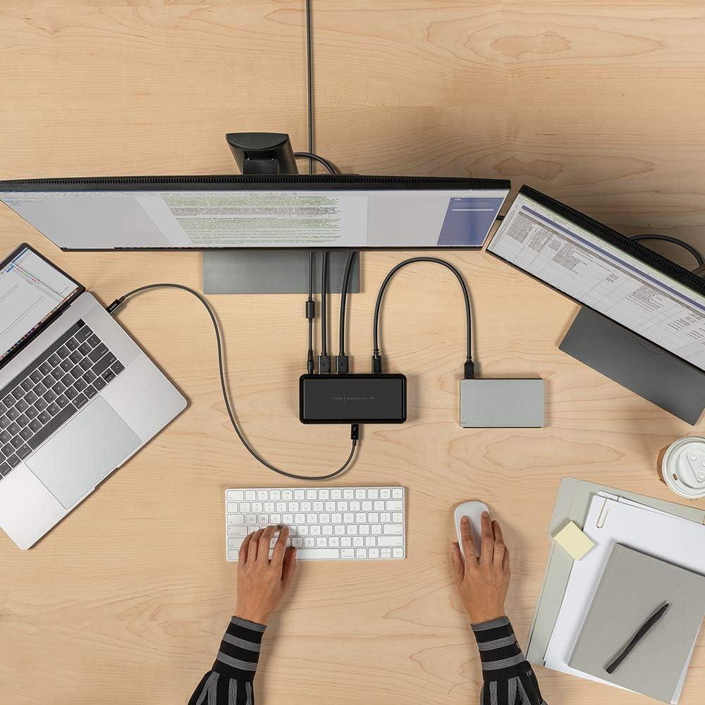 imageBelkin Thunderbolt 3 Dock Plus Thunderbolt 3 Cable USBC Hub 8In1 Docking Station for MacOS amp Windows Dual 4K 60Hz 40Gbps Transfer Speed 60W Upstream Charging w Ethernet amp Audio Ports12 x 65 x 31