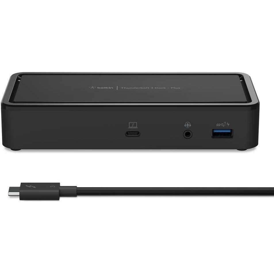 imageBelkin Thunderbolt 3 Dock Plus Thunderbolt 3 Cable USBC Hub 8In1 Docking Station for MacOS amp Windows Dual 4K 60Hz 40Gbps Transfer Speed 60W Upstream Charging w Ethernet amp Audio Ports12 x 65 x 31