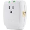 Belkin 1-Outlet Home Series SurgeCube – Grounded Outlet Portable Wall Tap Adapter with Ground & Protected Light Indicators for Office, Charging Brick – White, ABS, 885 Joules(Single Outlet)