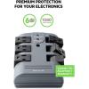 Belkin Power Strip Surge Protector – 6 Rotating AC Multiple Outlets, Flat Pivot Plug – Heavy Duty Wall Outlet Extender for Home, Office, Travel, Computer Desktop & Phone Charging Brick (1,080 Joules)(5 Pack)