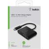 Belkin USB-C to VGA + Charge Adapter – USB-C to VGA Cable for MacBook Pro, MacBook Air, Mac mini, iPad Pro 12.9”, iPad mini & Other Compatible Devices – 60W Power Delivery(USB-C to VGA + Charging)