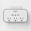 Belkin Wall Surge Protector – 3 Outlet w/ 2 USB Ports Mount with Premium Protection Against Surges Safe Charge for Mobile Devices, Tablets & More (540 Joules)(1 Pack)
