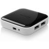 Belkin 4-Port Powered Desktop USB Hub with Support for USB-A, USB 2.0, and USB 1.1, Black and White