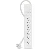 Belkin Power Strip, Belkin Surge Protector with 7 AC Multiple Outlets, 6 ft Long Heavy Duty Extension Cord for Home, Office, Travel, Laptop, Computer Desktop & Phone Charger – White (2320 Joules), 6′(6′)