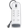 Belkin Power Strip Surge Protector – 12 AC Multiple Outlets, Ethernet & Cable Protection – 8 ft Long Extension Cord for Home, Office, Travel, Computer Desktop & Phone Charger – 3996 Joules, White(White)