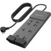 Belkin Power Strip Surge Protector with 8 Outlets, 6 ft Long Flat Plug Heavy Duty Extension Cord + Overload Protection for Home, Office, Travel, Compuer Desktop & Phone Charging Brick (3,550 Joules)(1 Pack)