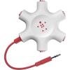 Belkin RockStar 5-Jack Multi Headphone Audio Splitter (Red) (F8Z274btRED)(Red)
