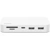 Belkin USB-C 6-in-1 Multiport Hub with Mount, USB-C Docking Station with MicroSD Card Reader, Powered USB Hub, Compatible with MacBook, Chromebook, iMac, PC, and Other USB-C Devices – White
