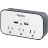 Belkin Wall Surge Protector – 3 Outlet w/ 2 USB Ports Mount with Premium Protection Against Surges Safe Charge for Mobile Devices, Tablets & More (540 Joules)(1 Pack)