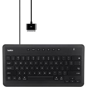 Belkin B2B130 Wired Tablet Keyboard with Stand and Lightning Connector for iPad(Compact (with 30-Pin Connector))