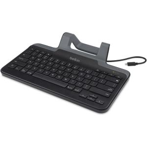 Belkin B2B130 Wired Tablet Keyboard with Stand and Lightning Connector for iPad(Compact (with Stand and Lightning Connector))