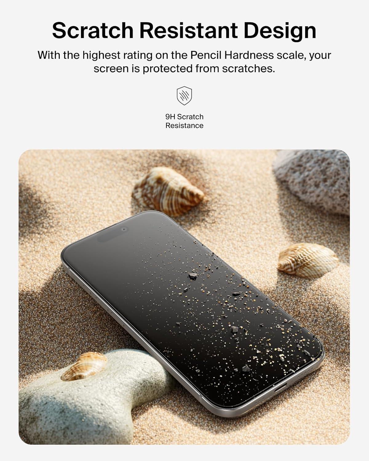 imageBelkin ScreenForce TemperedGlass Screen Protector for iPhone Air ScratchResistant Impact Protection wIncluded Easy Align Tray for Bubble Free Application Recycled GlassTempered Glass 2Pack