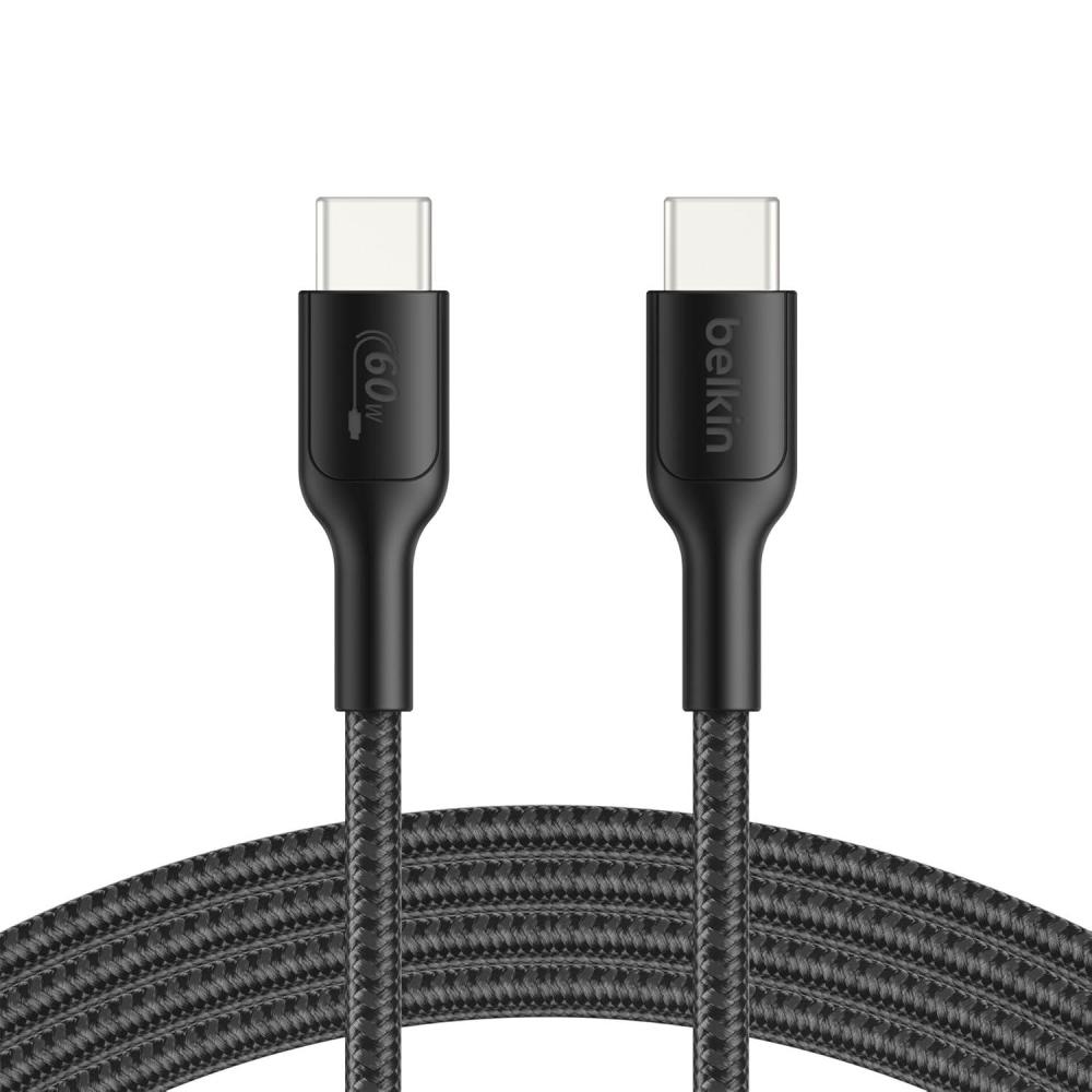 imageBelkin Gaming USBC to USBC Cable 60W 66ft Braided Type C Charger for Nintendo Switch 2 iPhone 16 iPhone 15 iPad MacBook Air Chromebook Samsung Galaxy S25 Ultra etc Fast Charge for  Black