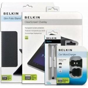 Belkin F5Z0359 Bundle for Samasung Galaxy Tablet Includes Ultrathin Folio, Silver Tablet Stylus, Car Charger and Screen Protector